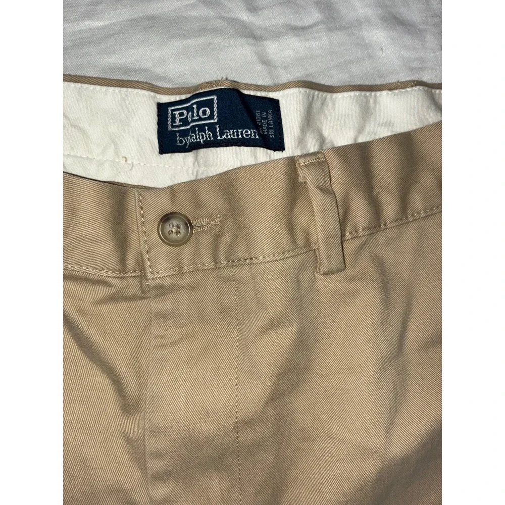 Polo Ralph Lauren Classic Chino Pants Mens 36x26 Tan Khaki Straight Leg Cotton